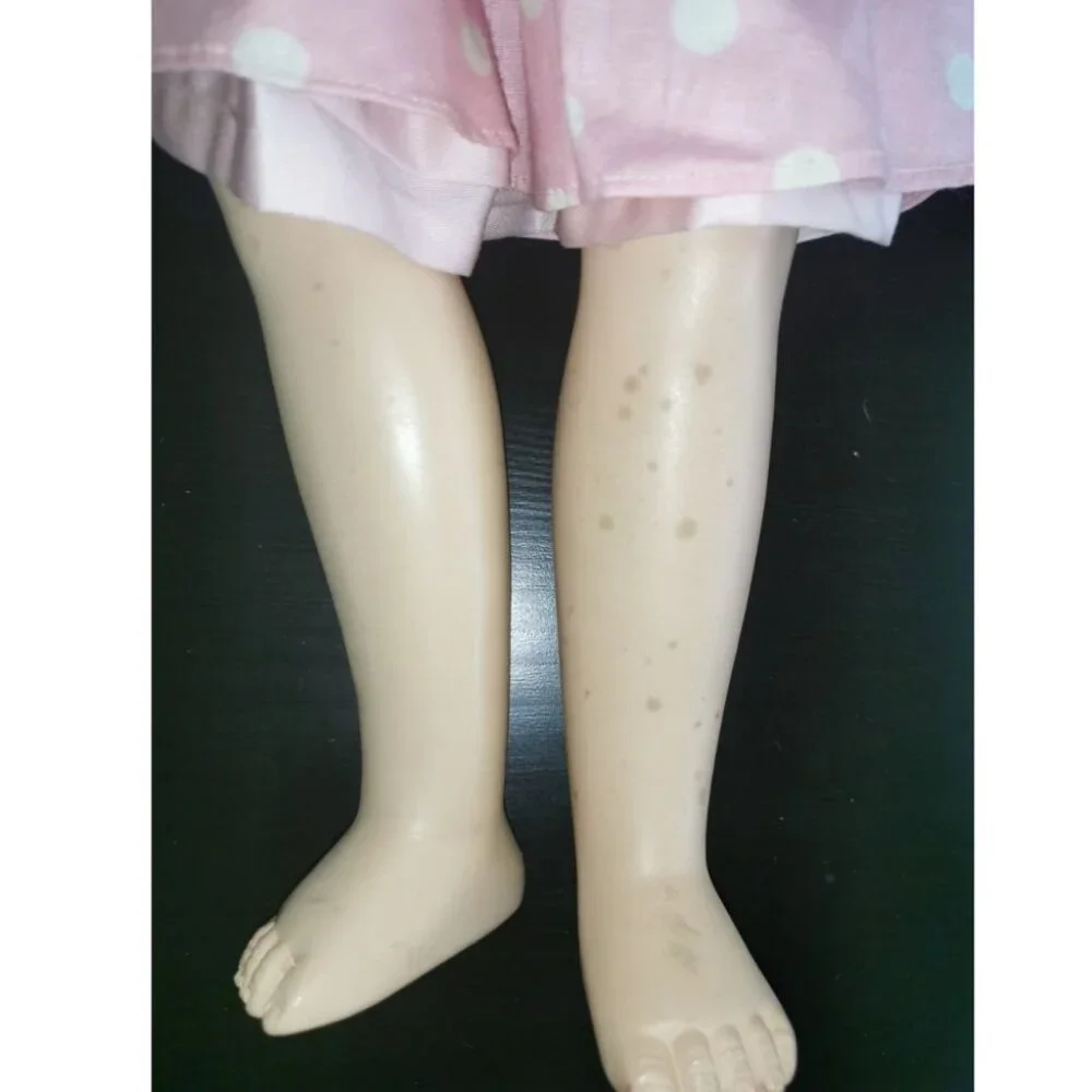 Vintage Ideal Doll P-19 Head and P-92 Body Blond Hair‎ In Pink Dress